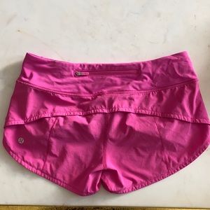 Sonic pink speed up lululemon shorts size 4